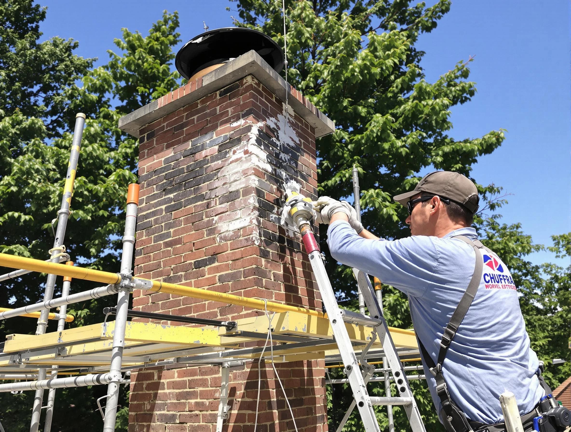 Structural chimney repair by Clay Chimney Sweep in Clay, AL