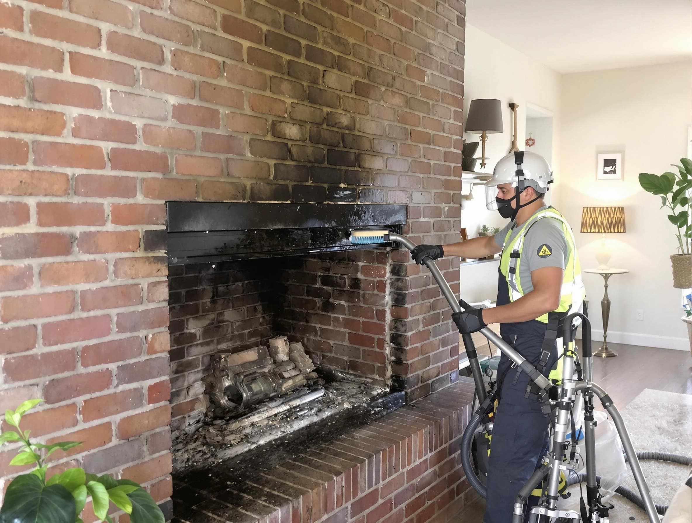 Clay Chimney Sweep providing fireplace cleaning services in Clay, AL