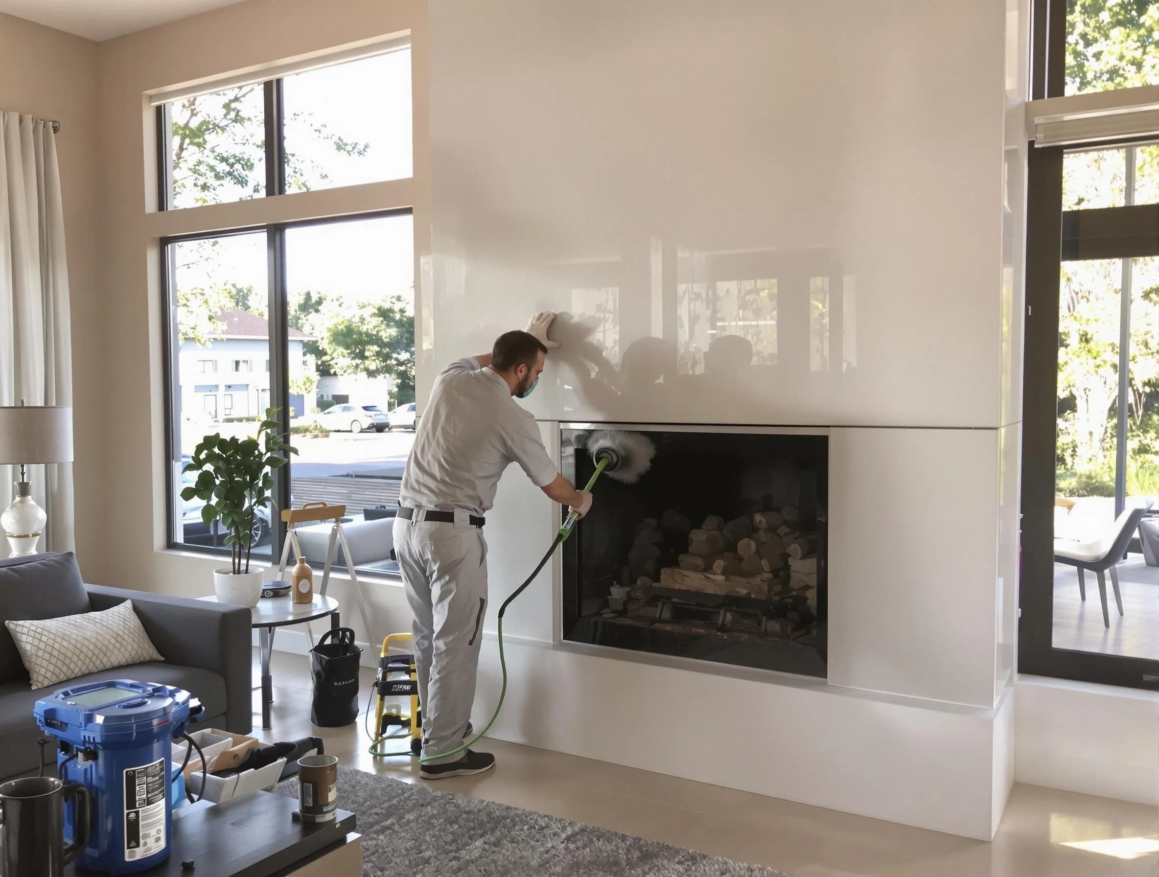 Clay Chimney Sweep performing thorough soot removal in Clay, AL