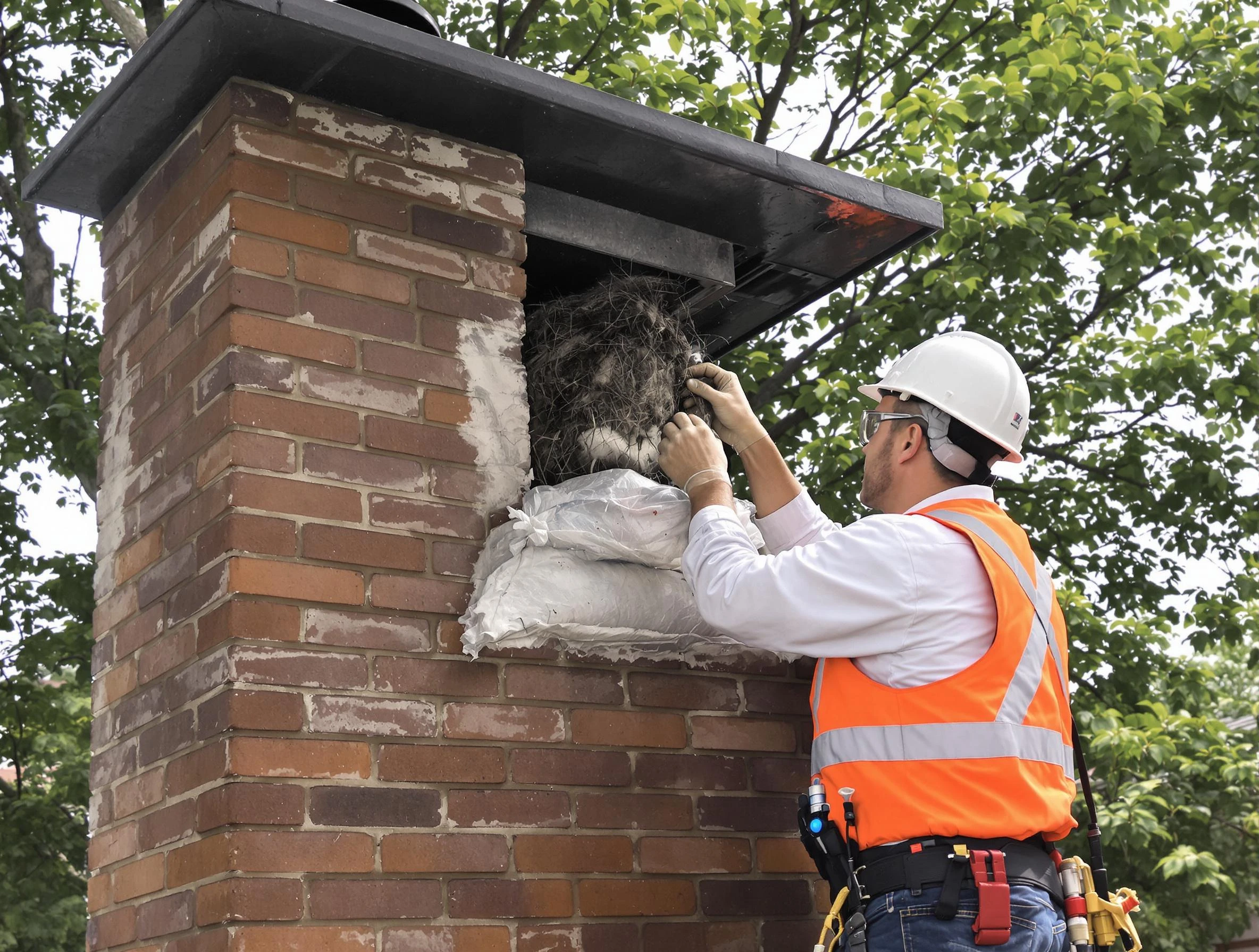 Humane removal of debris and animals by Clay Chimney Sweep in Clay, AL