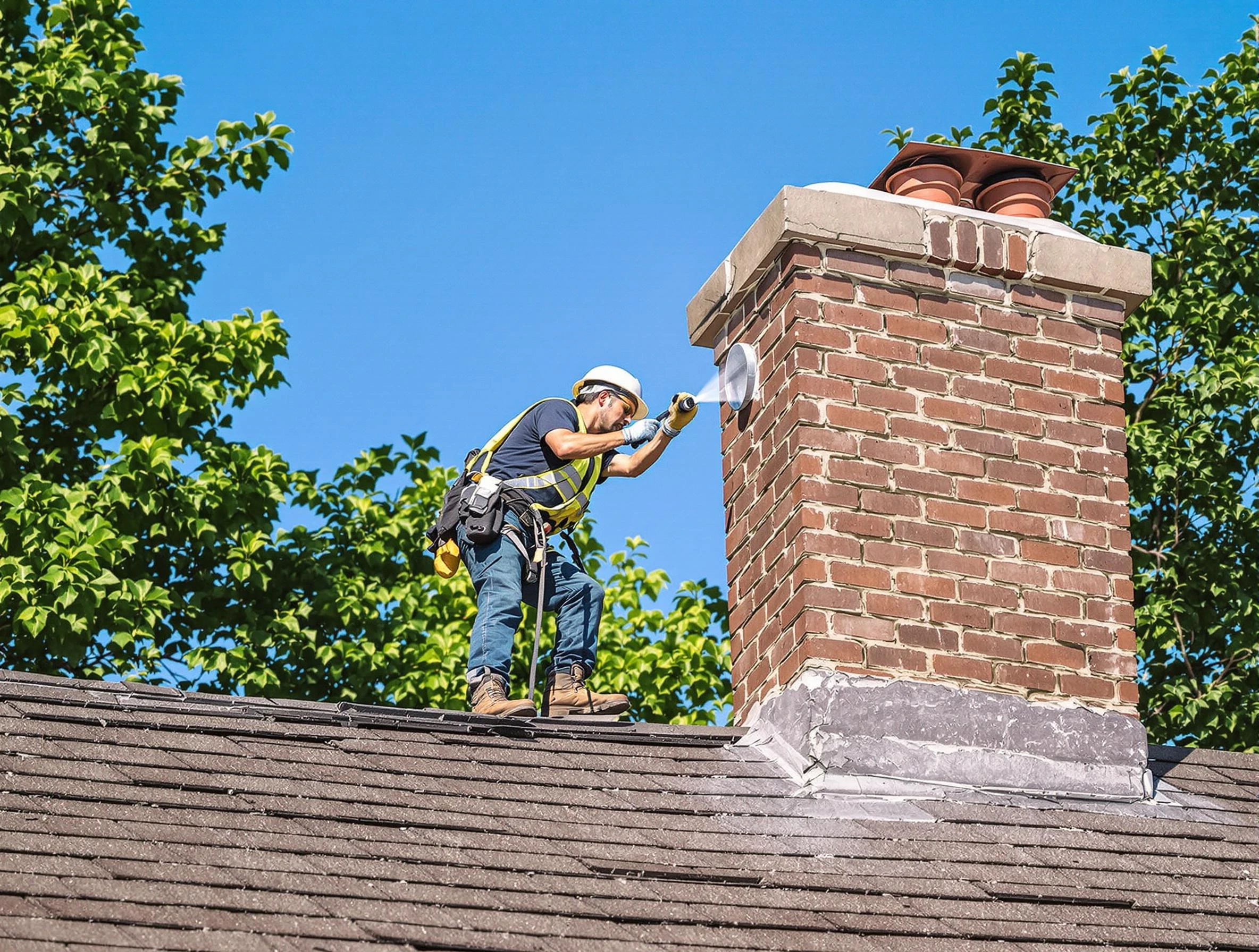 Clay Chimney Sweep performing an inspection with advanced tools in Clay, AL