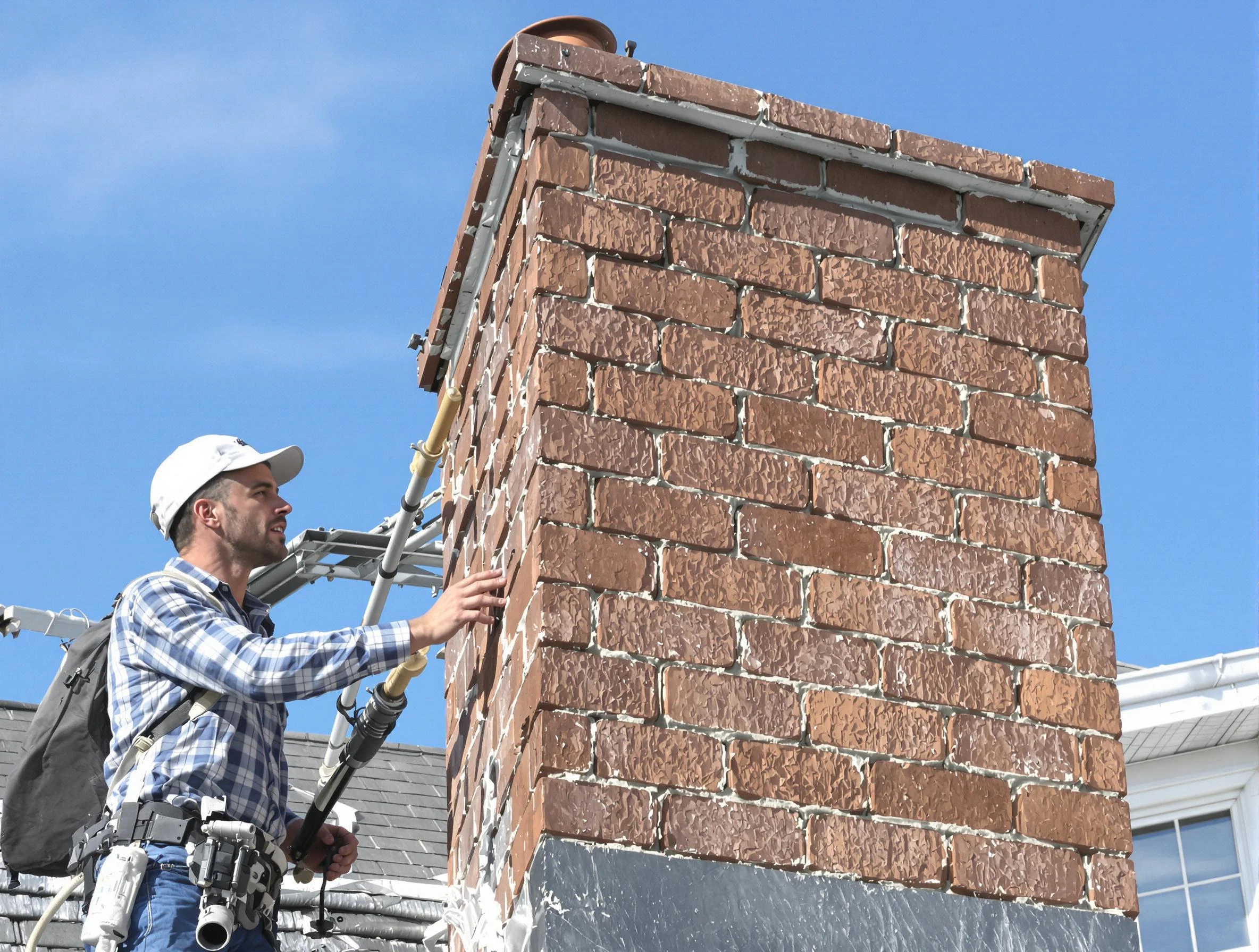 Brickwork for a chimney rebuild by Clay Chimney Sweep in Clay, AL