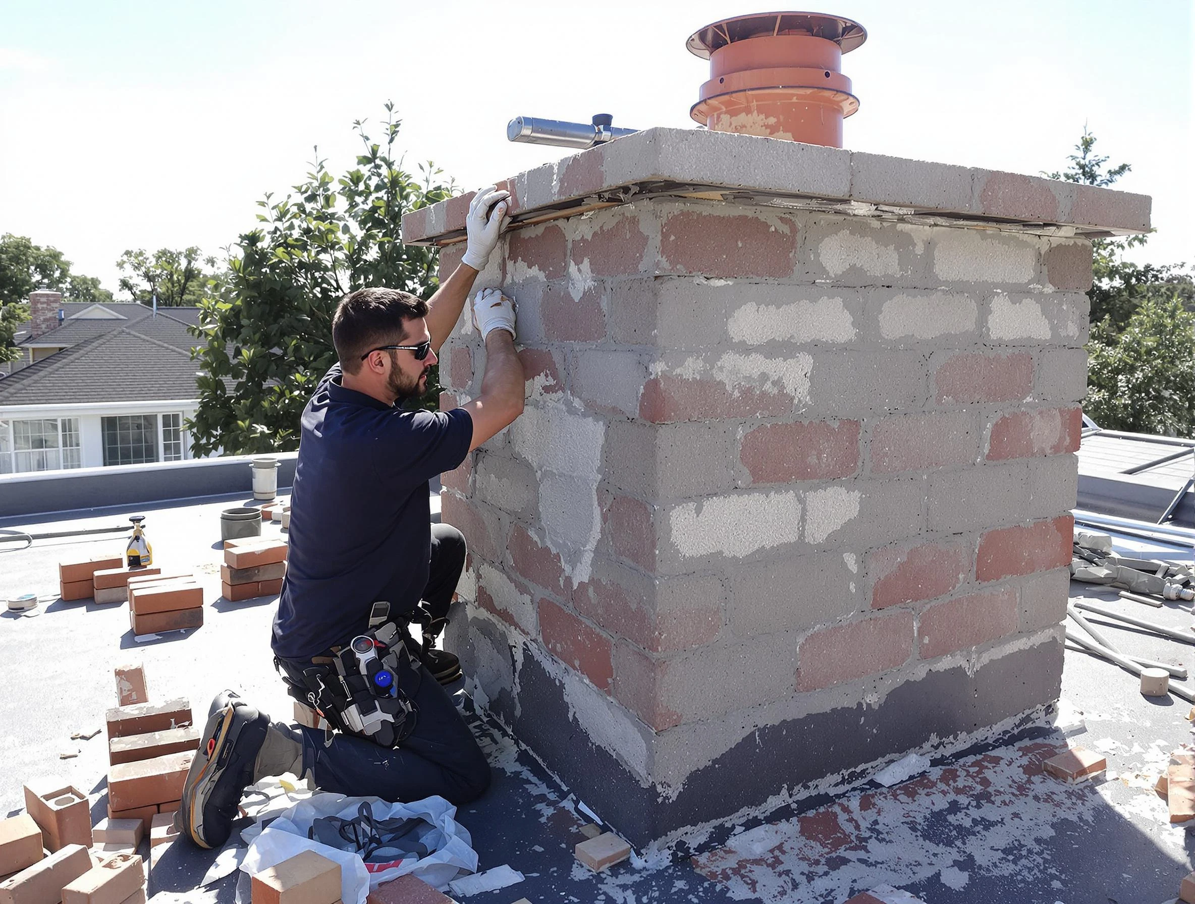 Advanced chimney repair process by Clay Chimney Sweep in Clay, AL