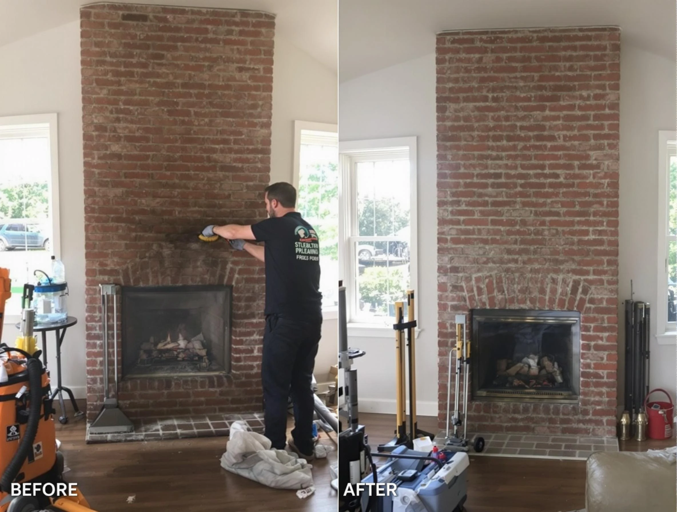 Finished chimney sweeping service by Clay Chimney Sweep in Clay, AL